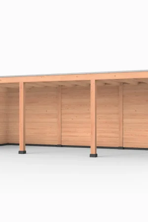 Shop Nu Douglas overkapping, 750 x 300, met achterwand en twee zijwanden, Westwood Elegant